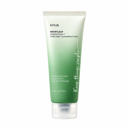 Anua Heartleaf Quercetinol Pore Deep Cleansing Foam na czystym białym tle