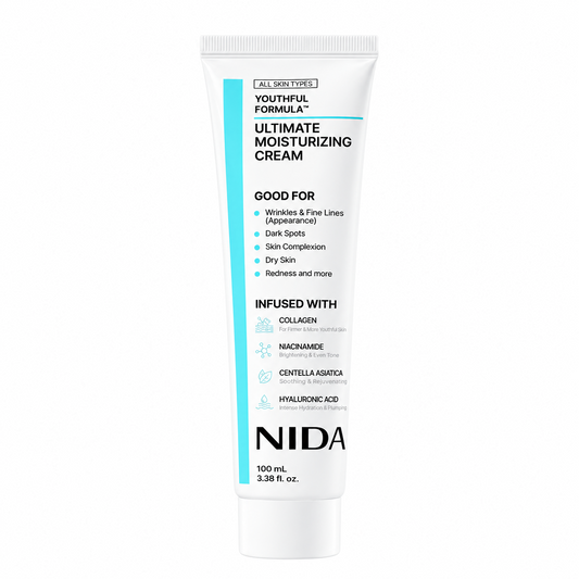 NIDA Youthful Formula™ Ultimate Moisturizing Cream 100 ml on a clean pure white background