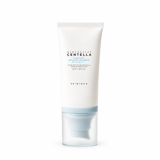 SKIN1004 Hyalu-Cica Water-Fit Sun Serum SPF50+ on a clean white background