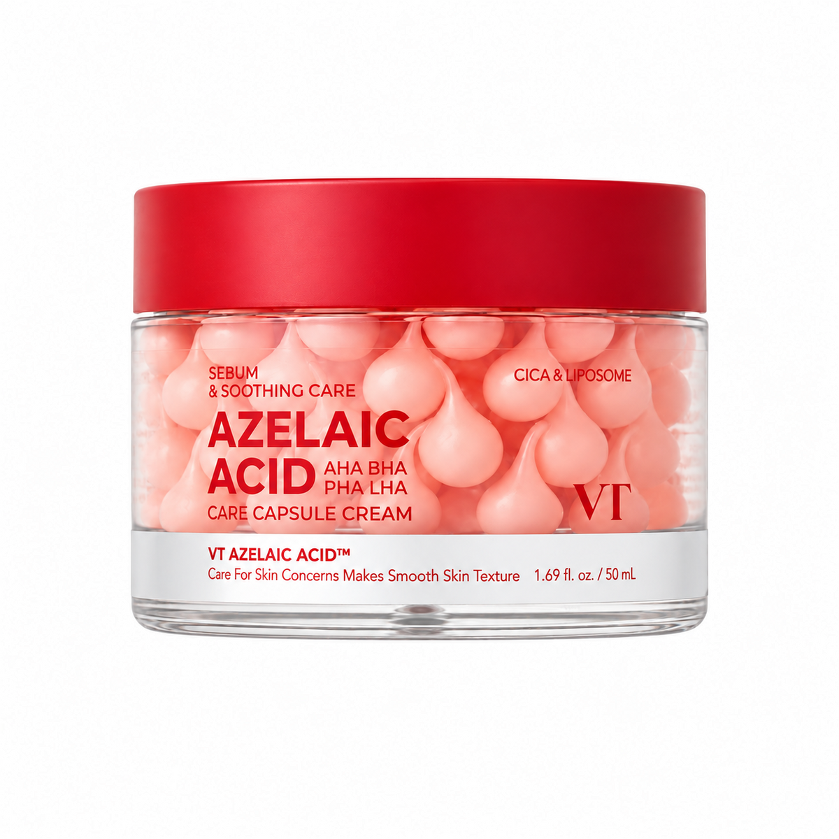 VT Cosmetics Azelaic Acid Capsule Cream 50 ml on a clean pure white background